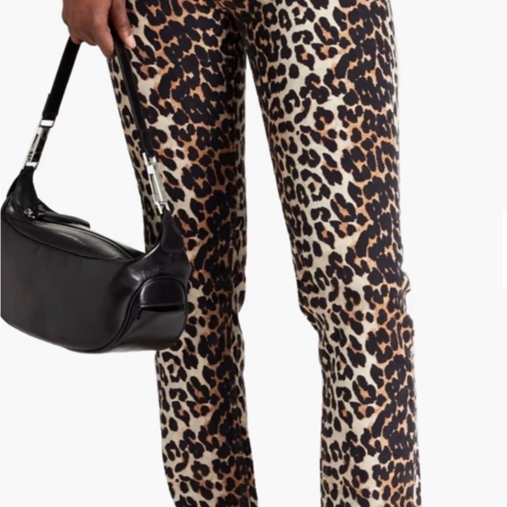 Beautiful jeans by Ganni in animal print . Animal print is in right now!